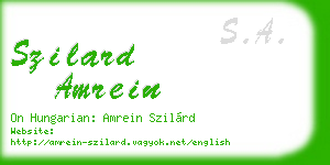 szilard amrein business card